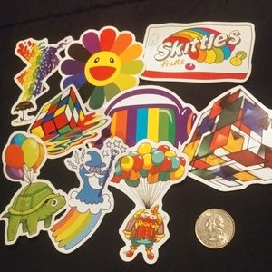 RAINBOW STICKER Set of 9